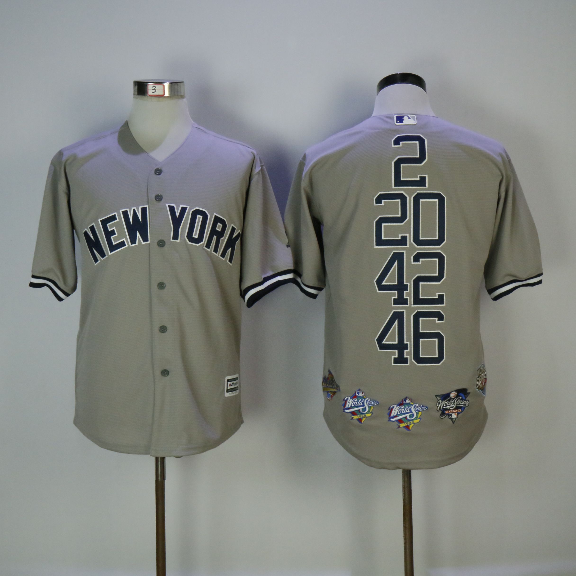Men New York Yankees Blank Grey Mixed honor Edition MLB Jerseys